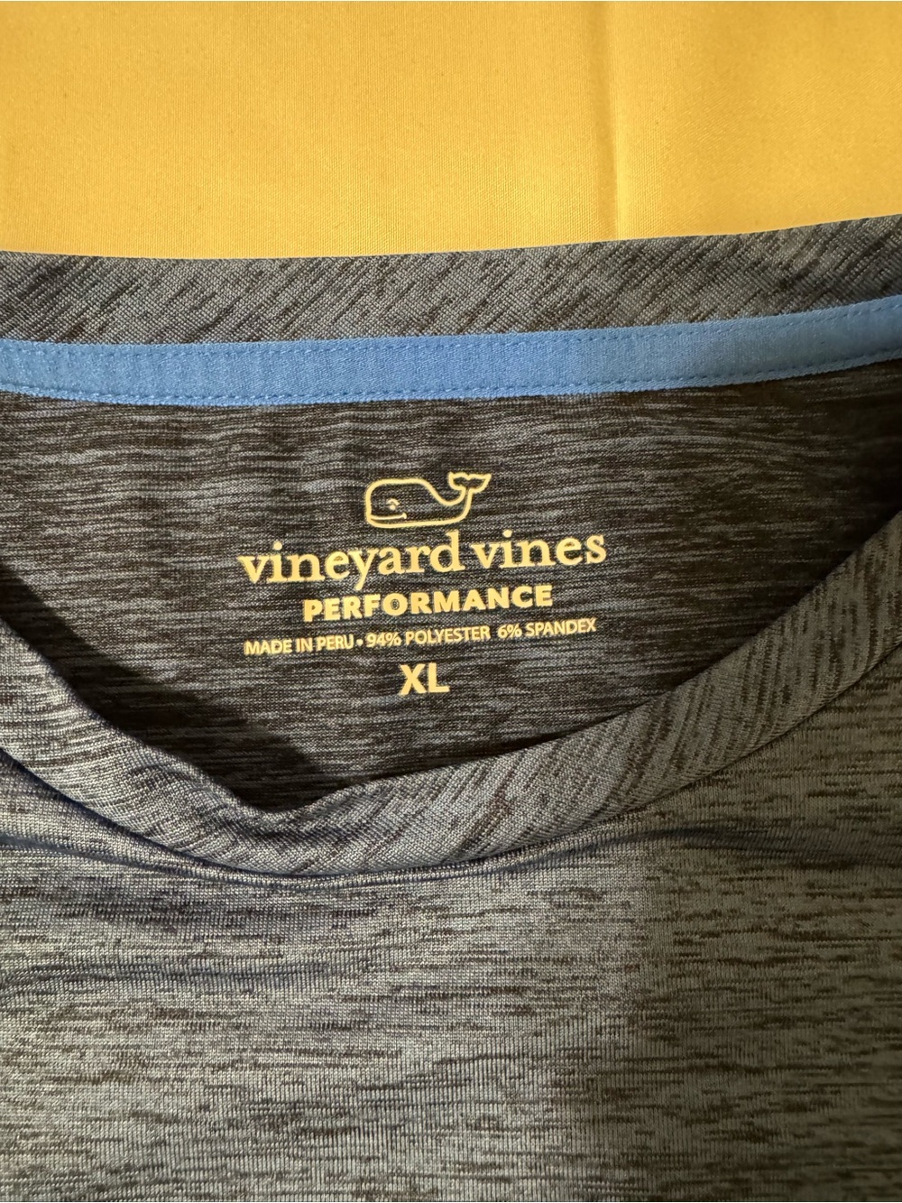 Vineyard Vines Men’s Long-Sleeve Performance Tee — Heather Gray Like Logo XL - Picture 9 of 10